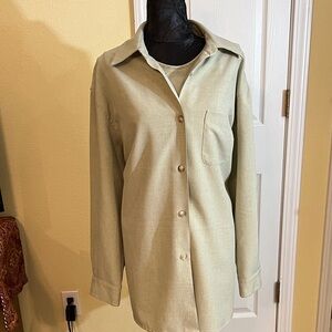 2pc Women's Cream Blazer and matching shirt